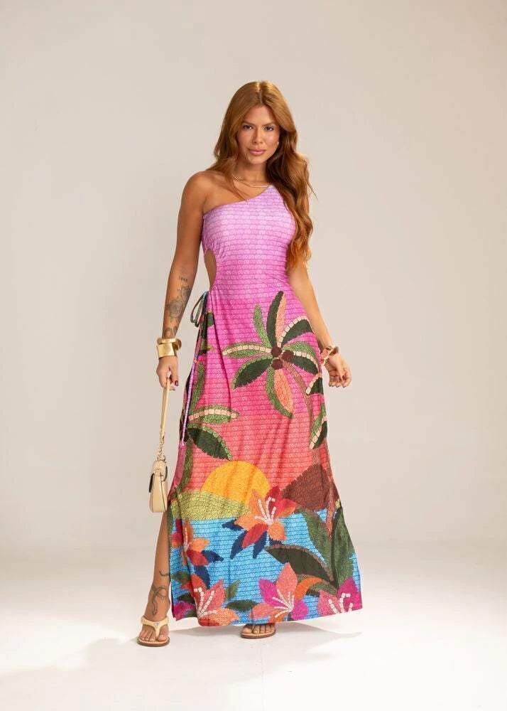 Vestido Ombro Só Débora Estampado