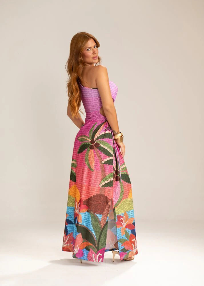 Vestido Ombro Só Débora Estampado