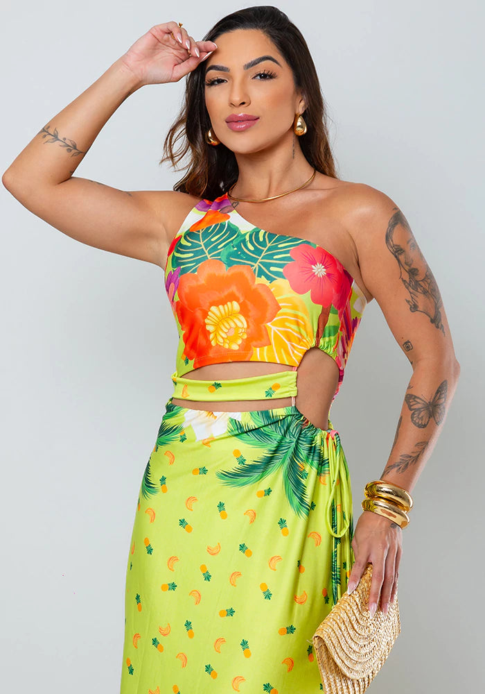 Vestido ombro só charlotte