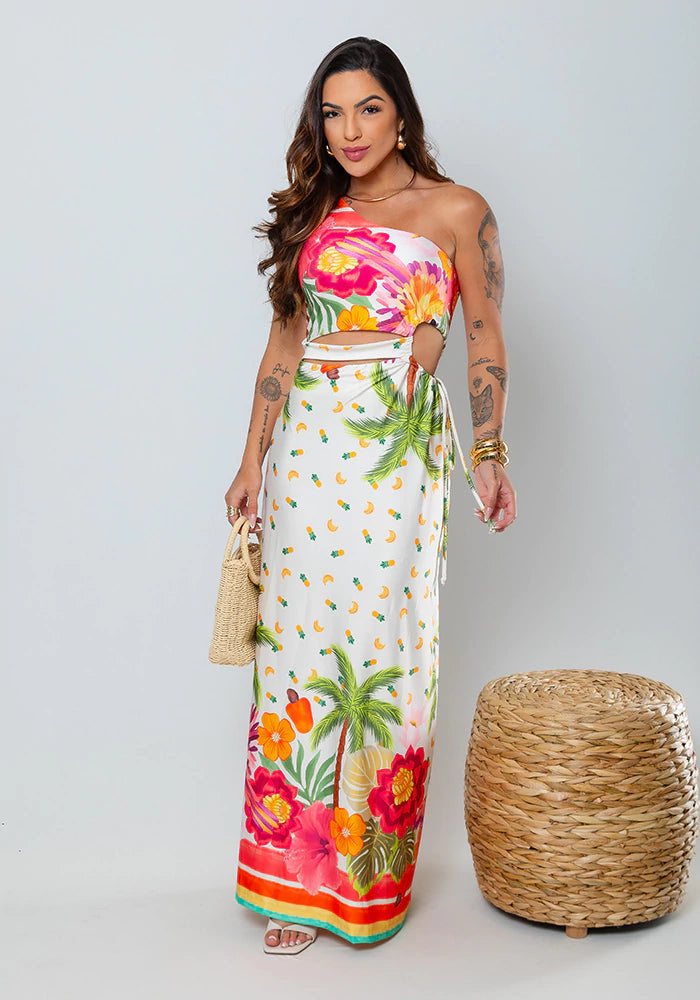 Vestido ombro só charlotte